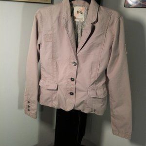 Adriana decorative embroidery tan blazer size M